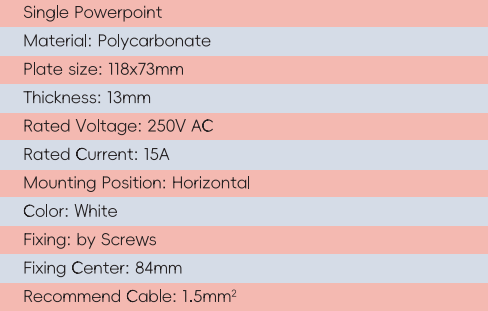 قابس منفذ Powerpoint+Singe واحد