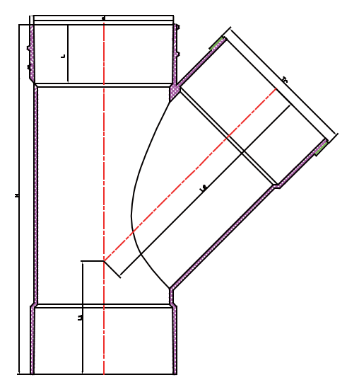 45 درجة تقاطع