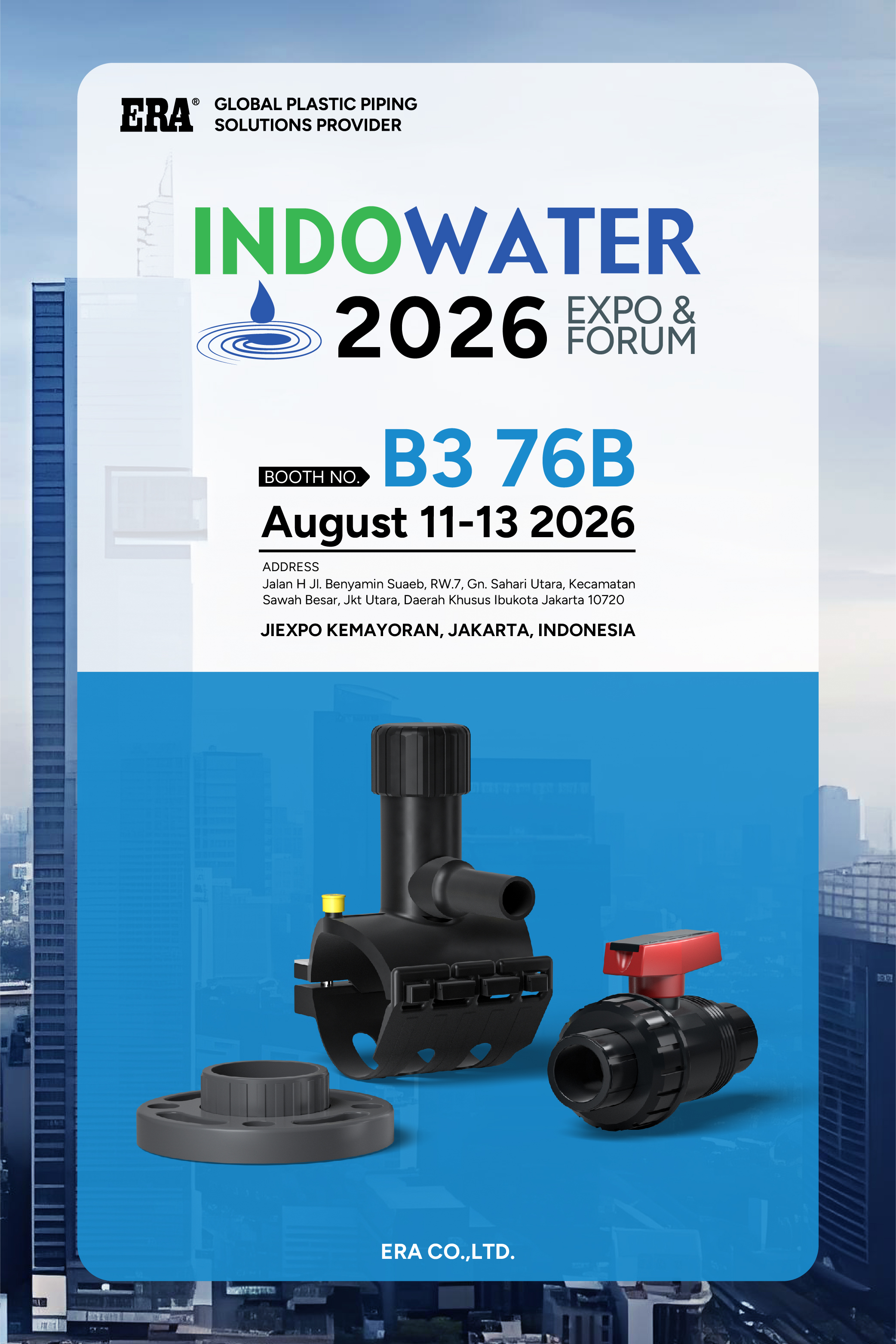 تفضل بزيارة ERA في INDO WATER 2026 جاكرتا (الجناح B3 76B، 11-13 أغسطس)